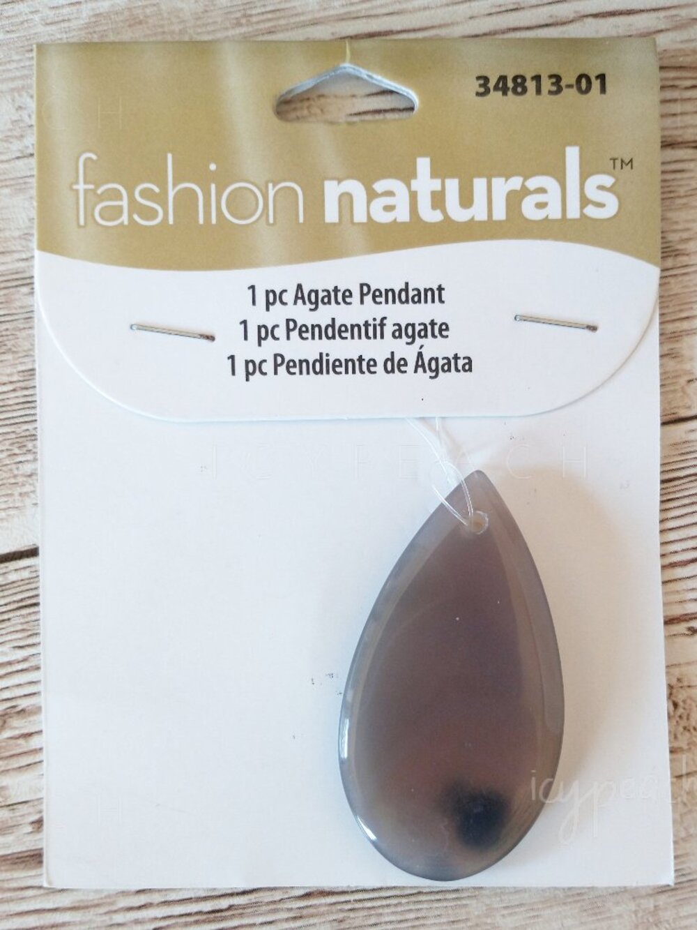Cousin Corp Fashion Naturals Agate Pendant New Teardrop DIY Jewelry Making Craft